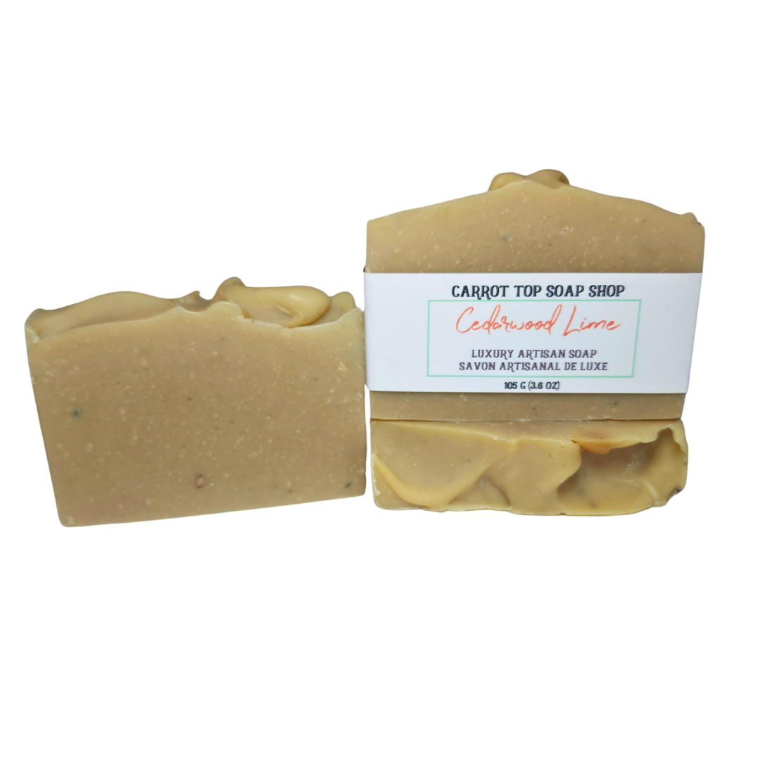 Cedar Lime Scrub Bar Handcrafted Soap