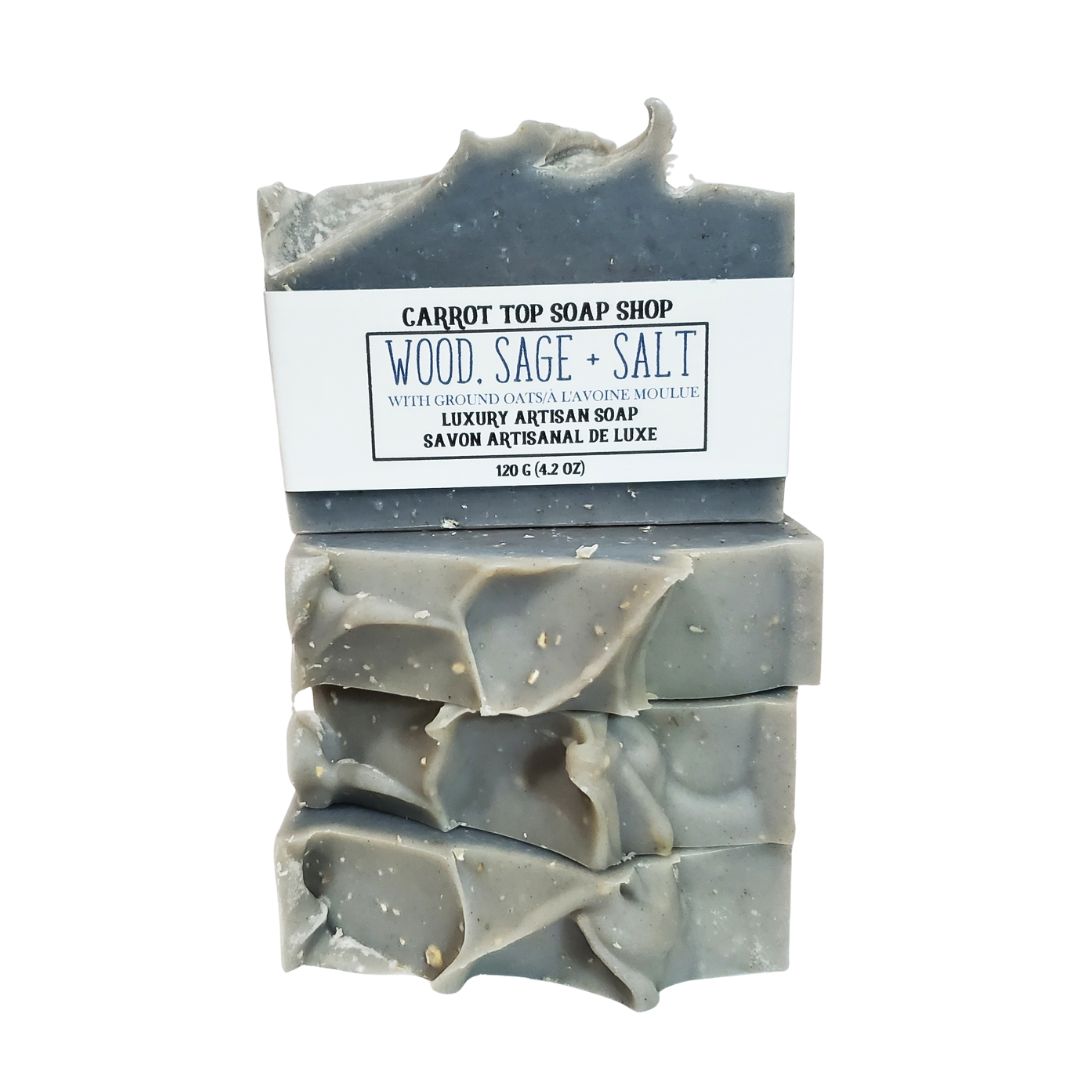 Wood, Sage + Salt Handcrafted Soap