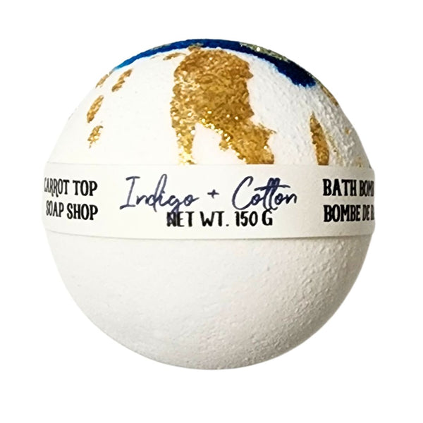 Indigo + Cotton Bath Bomb