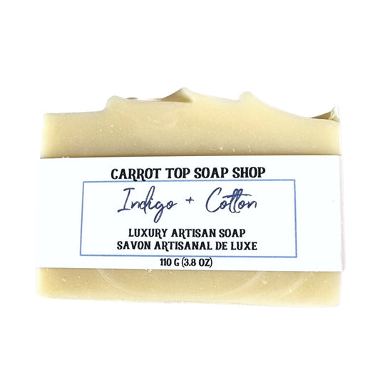 Indigo + Cotton Handcrafted Soap