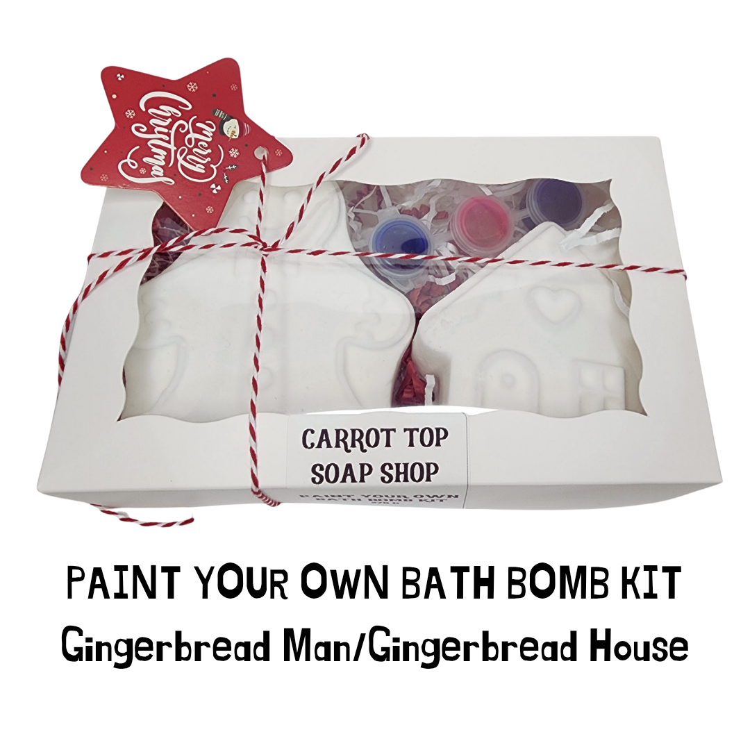 Paint Your Own Bath Bomb Kit - House/Gingerbread