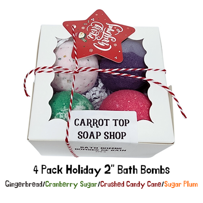 Bath Bomb Gift Box - 4 x 2" Bath Bombs