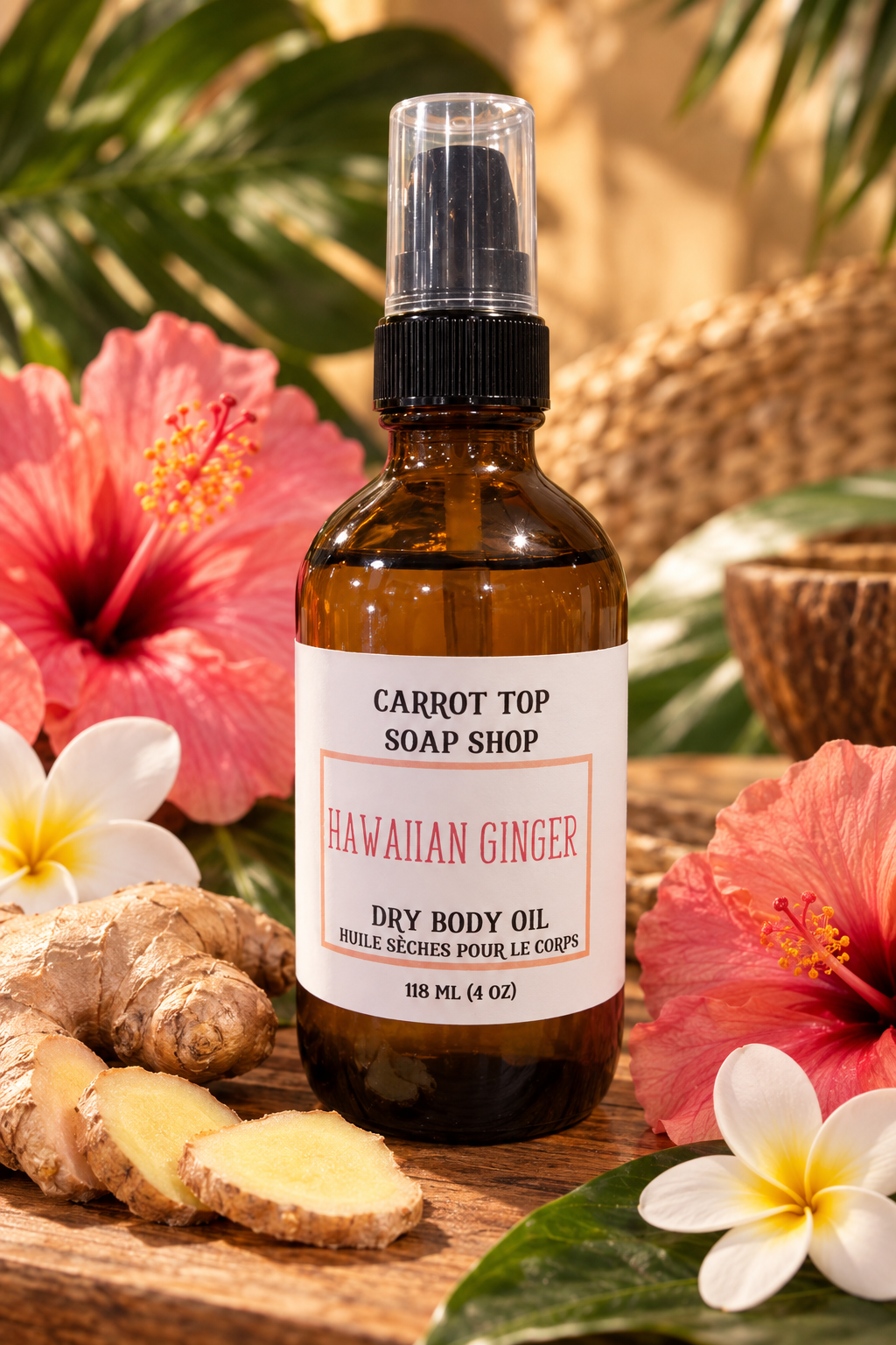 Hawaiian Ginger Dry Body Oil - 4oz